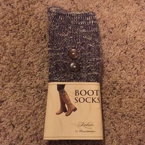 Tall purple boot socks